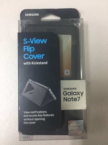 Samsung Galaxy Note 7 S-View Flip Cover Case With Kickstand - Black - Photo 3 sur 4