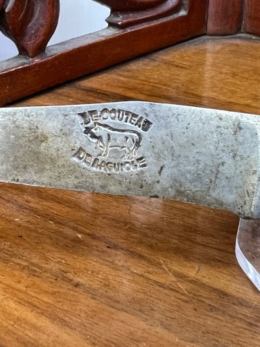 1880 Antique Laguiole France Folding Knife Blade Spike Trocar Awl Horn Grips - Picture 5 of 14