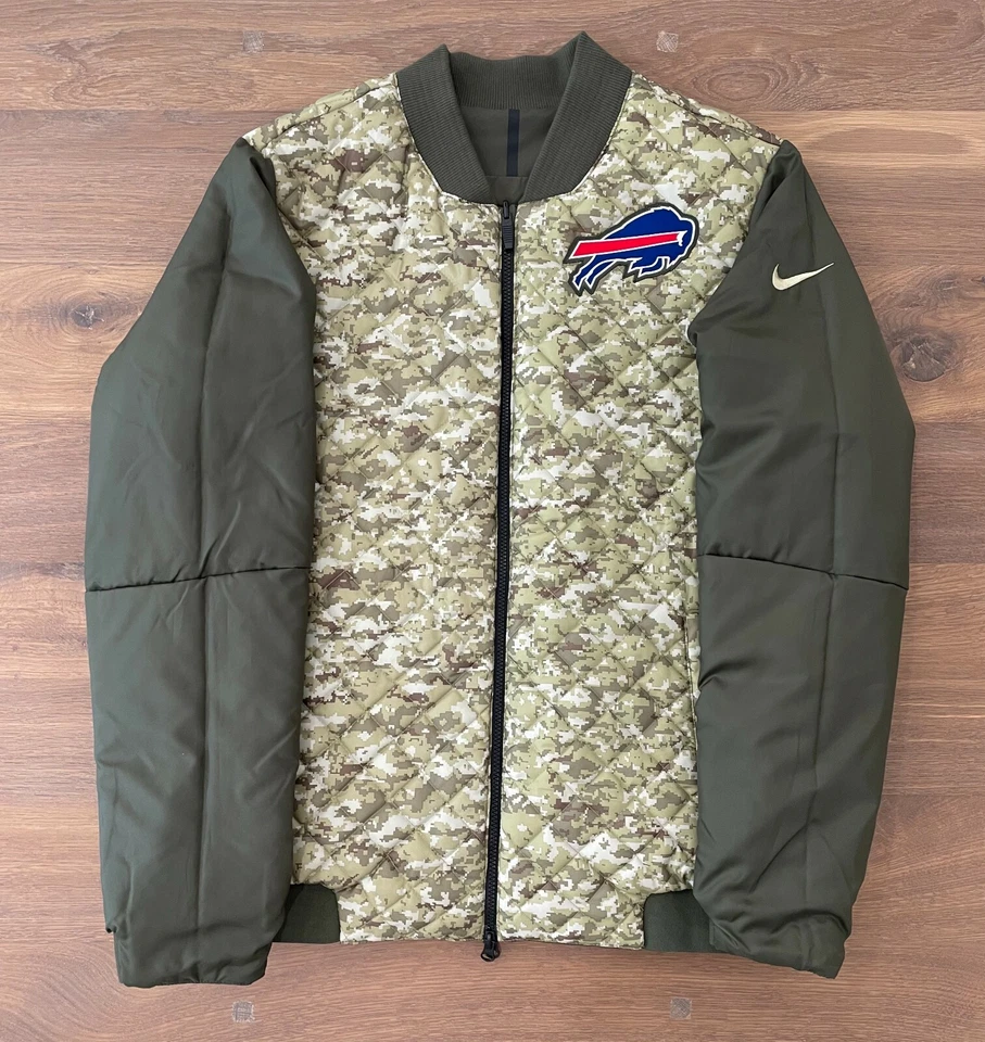Chaqueta de bombardero reversible Nike Buffalo Bills Salute to Service para hombre NFL lateral Foto 3 de 4