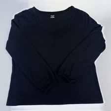 Ana A New Approach Women’s Size XL Long Sleeve Casual Black Pullover T-Shirt Top