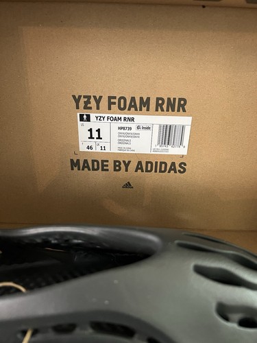 Yeezy Foam Runner RNR Onyx Herren Größe 11 100 % authentisch neu SOFORTVERSAND Adidas - Bild 3 von 12