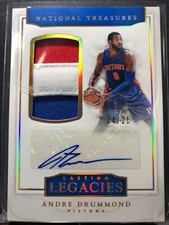 16-17 National Treasures Drummond 2 Card Patch Auto #14/25 & #32/60 Gold Silver