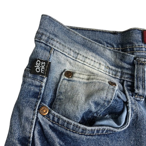Akademiks Jeans Youth Boys 16 Blue Denim Straight Leg Streetwear Hip Hop Y2K - Picture 3 of 14