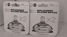 Como Tomo Silicone Replacement Nipples Medium Flow 3 Months Lot of 2 NEW
