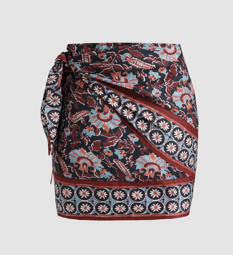 printed satin nini skirt new size xs