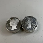 1 Oz Silver Mercury Dime (1) .999 Pure Bullion Coin/bar New Proof Like Free Ship