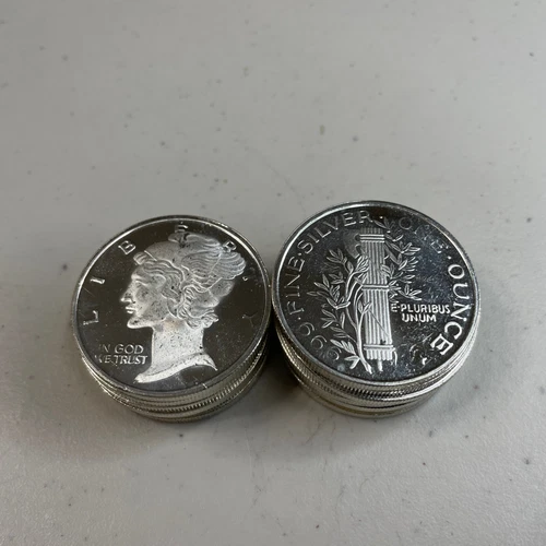 1 Oz Silver Mercury Dime (1) .999 Pure Bullion Coin/bar New Proof Like Free Ship