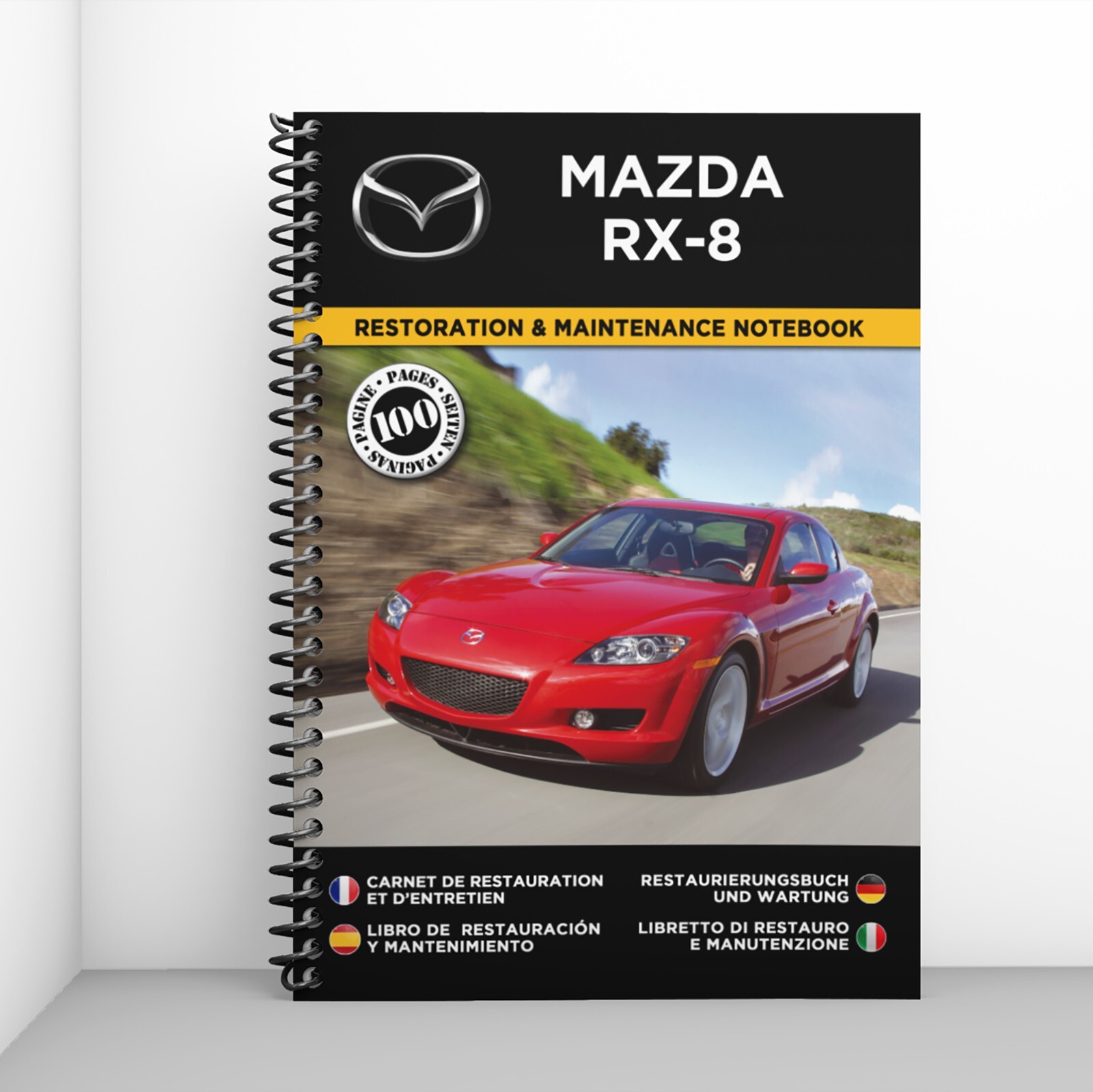 Carnet de restauration Mazda RX-8 indispensable dans votre atelier pour noter chaque révision