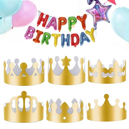 Hat Wedding Decor Paper Crown Cap King Crowns Prince Princess Hats Birthday Hat