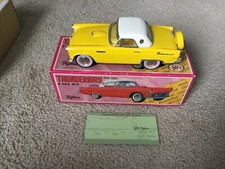 1956 Thunderbird Yellow Vintage Hard Top T-Bird Tin Toy Fifties Japan Ichiko