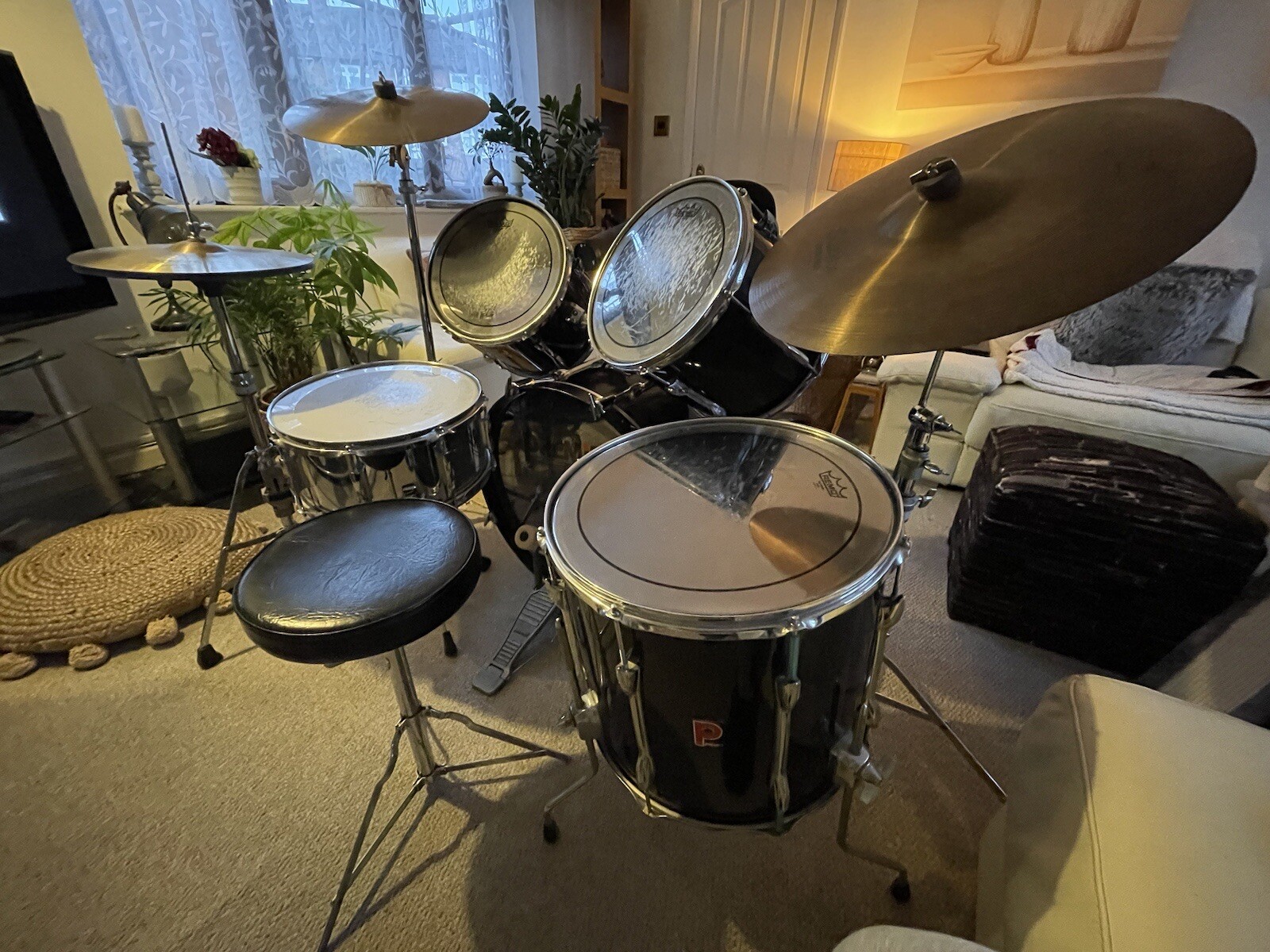 Acoustic Premier Drum Kit. Good Condition, Includes Drum Throne eBay