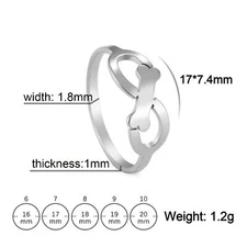 Lovely Cat Paw Dog Footprints Rings Women Girls Stainless Steel Cute Animal Paw