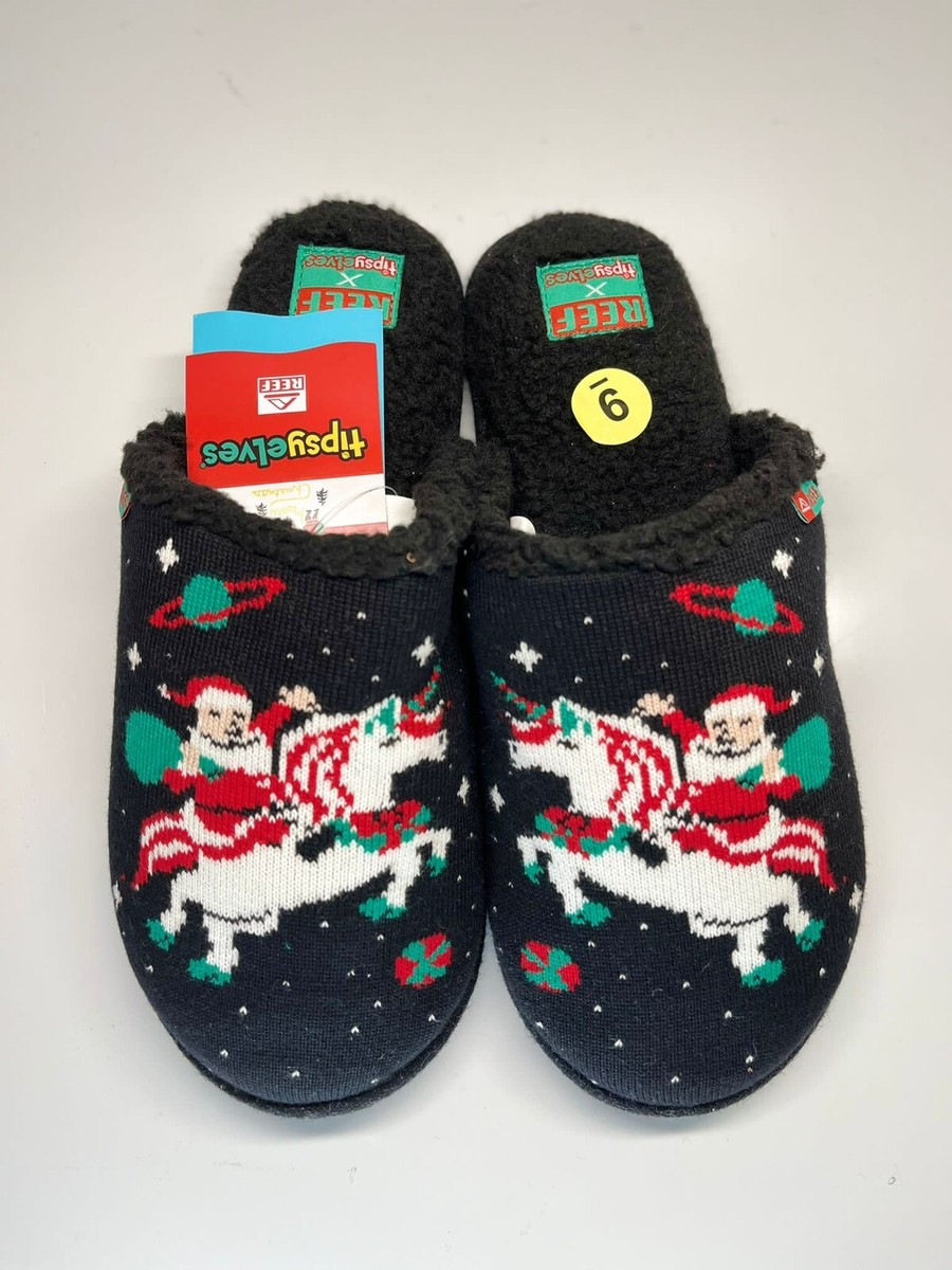 REEF X TIPSY ELVES CHRISTMAS UNICORN SLIPPERS: NEW WITH TAGS: SIZE 7 s-l400.jpg main image 3