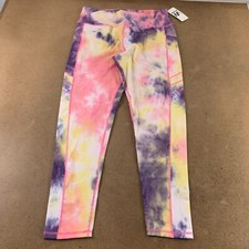Vnnink Women's 3XL Colorful Tie Dye High Rise Pocketed Performance Leggings NWT