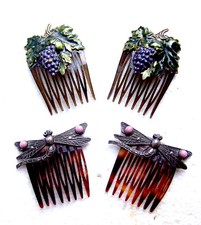 Two matched pair side hair combs NO US IMPORT FEES