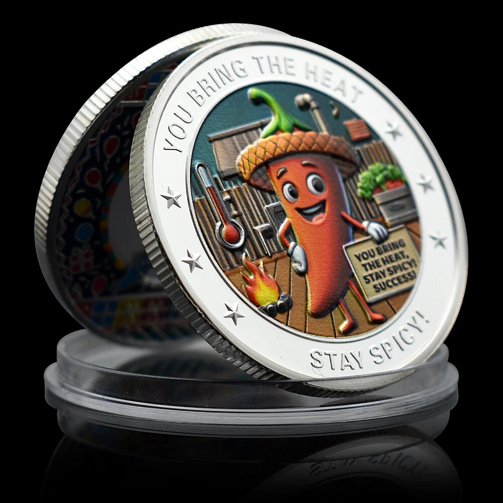 Rooted in Success, Bringing The Heat Silver Plated Challenge Coin Home Decor - Picture 2 of 14