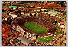 Postcard Aerial View World Famous Cotton Bowl Dallas Texas College Football