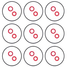 27pcs Carburetor Float Bowl Gasket Kit, Gaskets and Bolt black, red