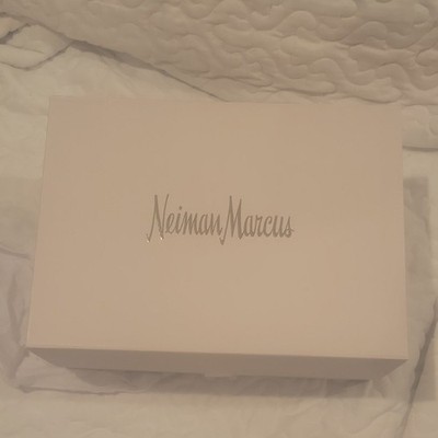 Neiman Marcus & Ralph Lauren Gift Boxes White Navy Blue Solid Rectangle Set of 2