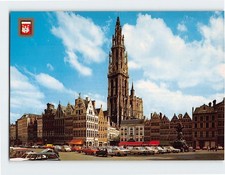 Postcard Grand Square & Cathedral Antwerp Belgium