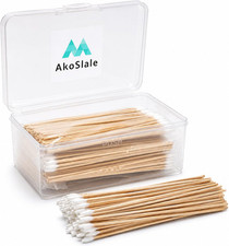 Pointed Cotton Swabs, 400 Count, 6 Inch Precision Wooden Swabs