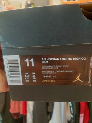 Jordan Air Jordan 1 Retro High OG DSM Obsidian White Patent Leather 789747-401