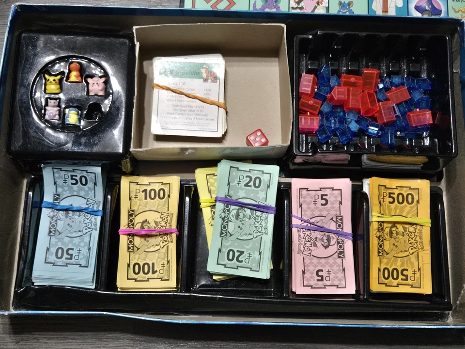 MONOPOLY POKEMON 1999 BOARD GAME Near Complete Parts Only Foto 4 de 4
