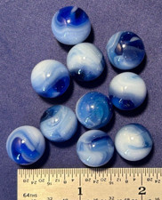 Vintage UV Uranium Marbles Swirl JABO Akro Fluorescent Longwave 365 nm LW READ