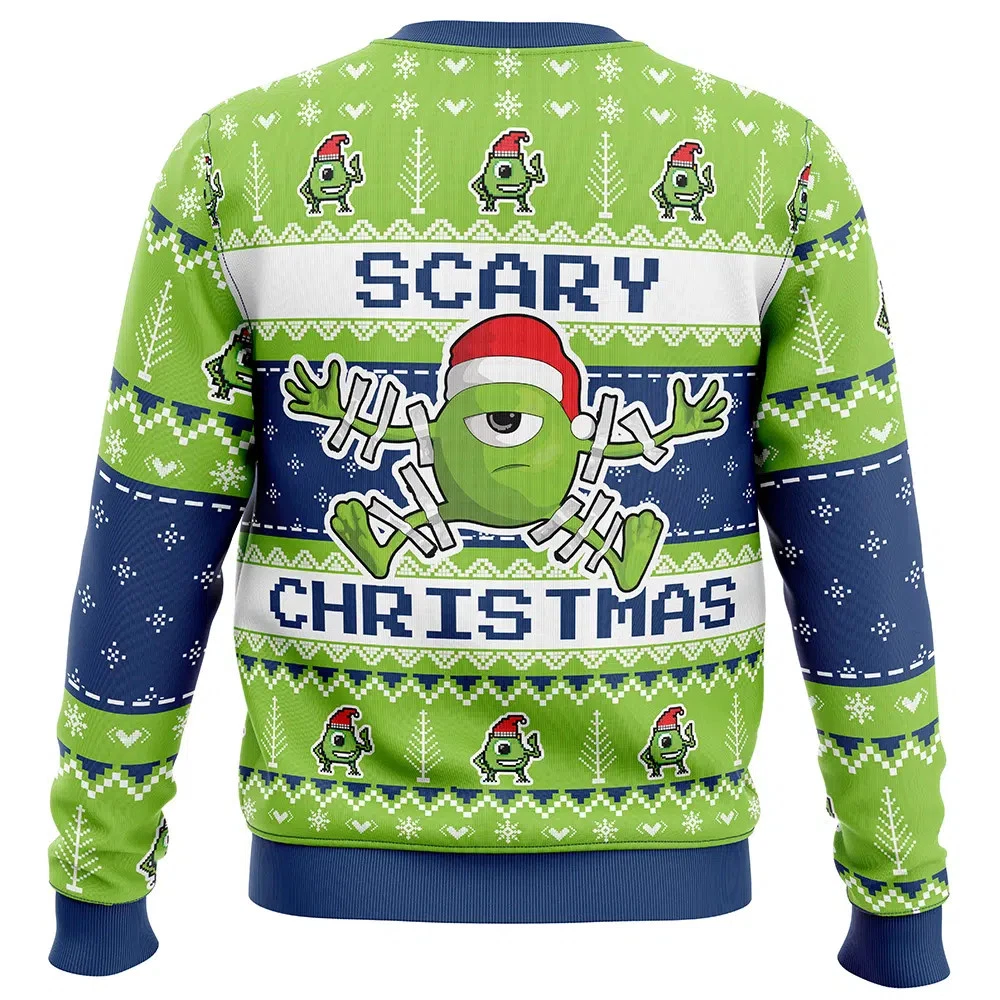 Scary Christmas Mike Wazowski Monster Ugly Christmas Sweater