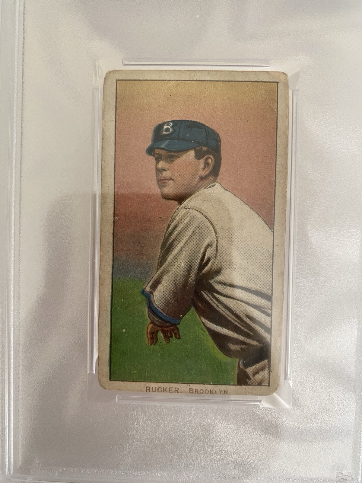 T206 1909-1911 Nap Rucker Throwing PSA VG 3 Sweet Caporal 350/30 Tobacco Card