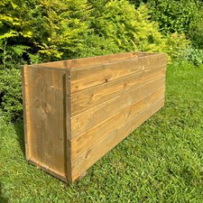 Large Tall Wooden Planter Herb Box  Patio Trough Plant Flower Pot READY MADE 