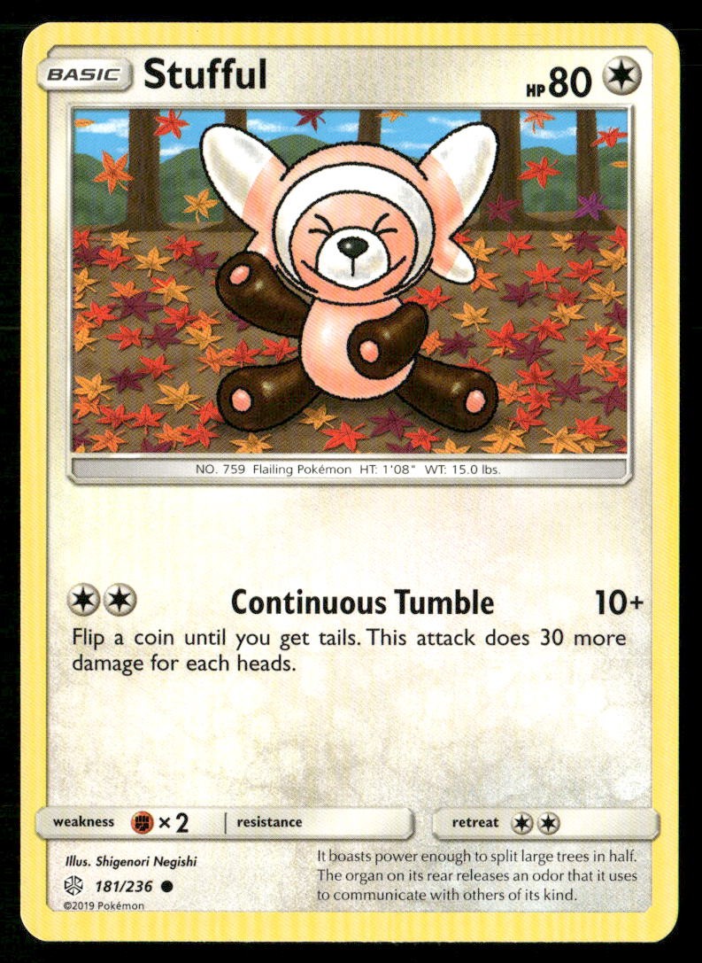Stufful 181/236 Common Cosmic Eclipse Pokemon Near Mint