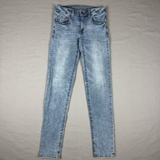 American Eagle Skinny Jeans Women  s 00 Light Wash Blue Stretch Denim