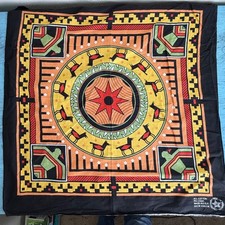 Vintage Southwest/Aztec Native Thunderbird Cotton Bandana Wild Rag Made In USA