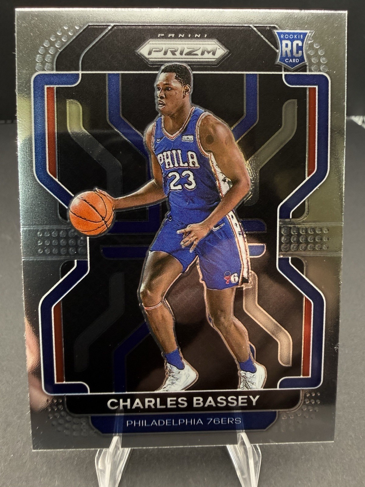 Charles Bassey #304 Prizm NBA Basketball 2021-22 Philadelphia 76ers RC