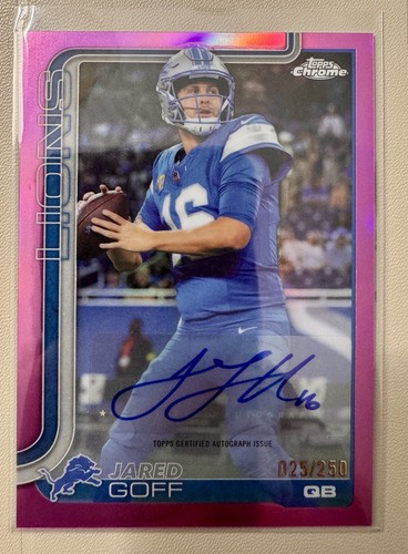 2025 Topps Chrome Jared Goff Chrome Autographs (RAW)