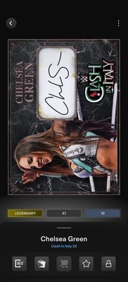 Topps WWE SLAM *DIGITAL* - Clash in Italy Black Marble Sig - Chelsea Green 10CC