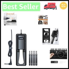 High-Quality Digital Keyboard Sustain Pedal with Anti-Slip Design - Black