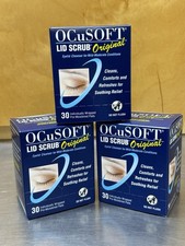 3 Boxes OCuSOFT Lid Scrub Original, Pre-Moistened Pads, 30ct ea Exp 12-28