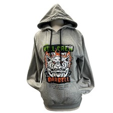 Kill Crew Hoodie M Gray Excellent Porrada Series Gym Barbell Graphic Sweat