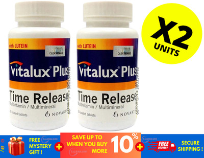 NEW! VITALUX Plus Time Release Multivitamin & Multimineral 30's ( X 2 )