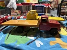 Tonka Flatbed  Ramp Truck Not rollback? Vintage Pressed Steel Project