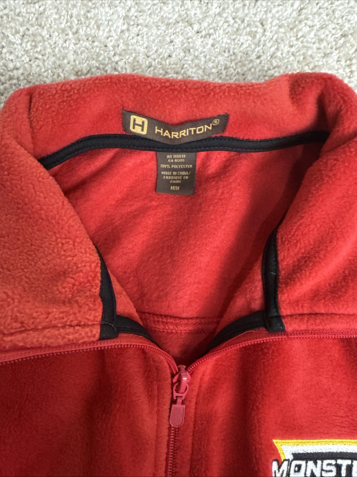 Monster Jam Fleece Vest Official Judge size medium Red RARE Monster Trucks image 3
