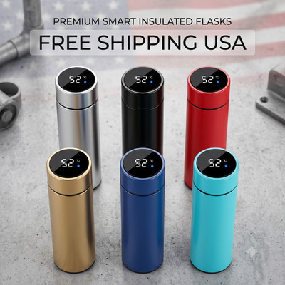 Smart Insulated Mug Stainless Steel Vacuum Cup Thermos Bottle LED Display 500ml