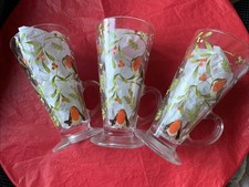 Tazze tazze latte caffè irlandese 3 piedi vintage UK Robin Birds alte 6” 260 ml