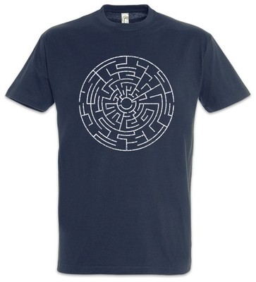 Circle Maze VI Herren T-Shirt Labyrinth Esoterik Mystik Spirale Hypnose