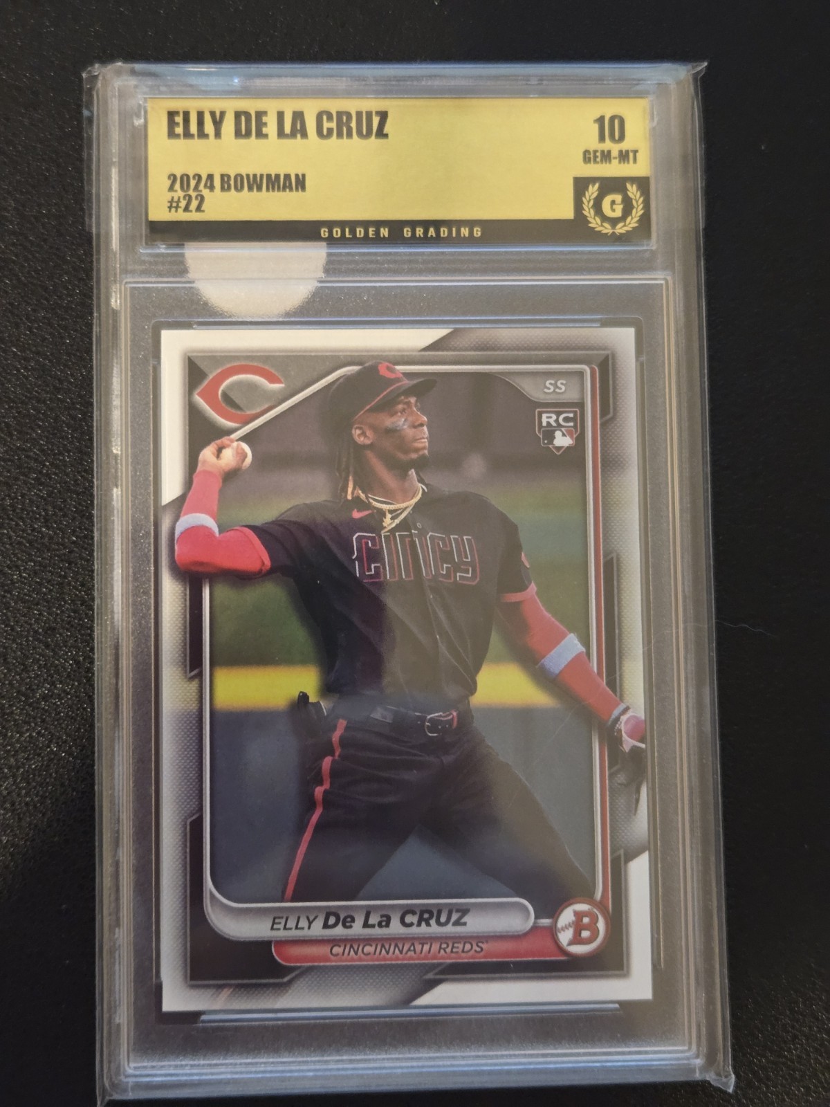 #1 2024 Bowman Elly De La Cruz Rookie RC #22  10 GEM MINT Cincinnati Reds 