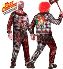 Widmann Evil Clown Fast Costume Jacket, Pants, Gloves, Mask  S Different Colo