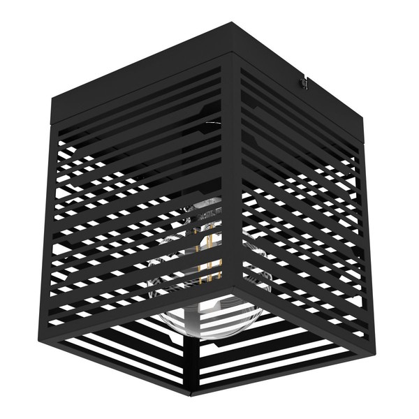 Moderne, Skandinavische Schwarze Flache Deckenleuchte - 1X40W/E27 - IP20-image