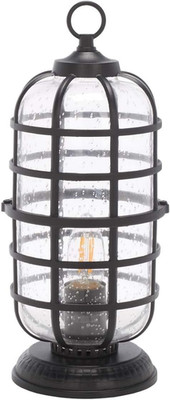 Lighting Collection Rigel Black Outdoor 13-Inch Table Lamp (LED Bulb Included)